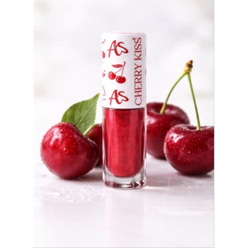 Gloss Labial Cherry Kiss Vermelho Cereja Translúcido – Brilho Espelhado, Hidratante e Aroma Suave de Cereja