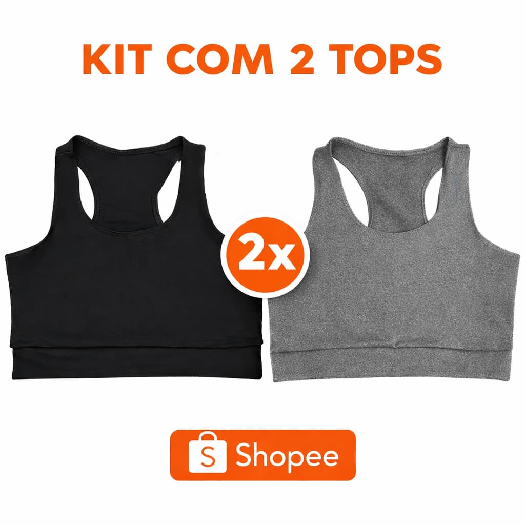 Kit 2 Top Nadador Suplex Liso Para Academia Fitness Roupas Femininas Malhar Lindas