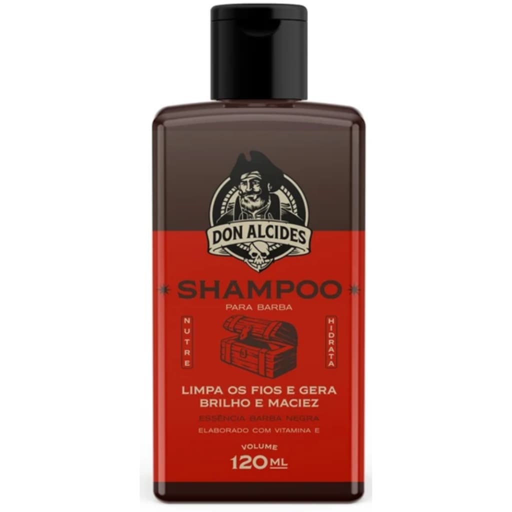 Shampoo para Barba Don Alcides 120ml Essência Barba Negra Original