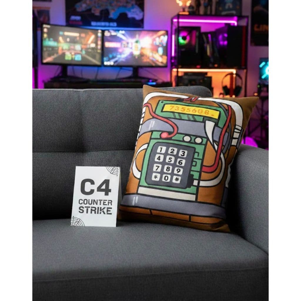 Almofada de decoração para quarto gamer c4 counter strike 0,25x0,35