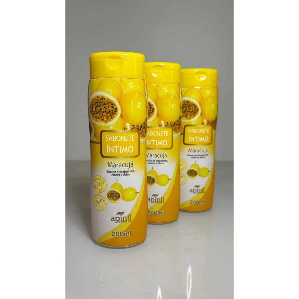 Kit 2 ou 3 Sabonete Íntimo Apinil Maracujá 200ml Barbatimão Aroeira Malva