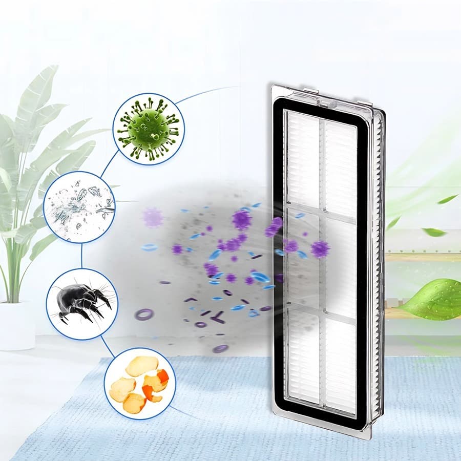Filtros Robô Aspirador – Compatível Xiaomi/Dreame S10+, S10 Plus, S20,W10，X10+ Plus X20+ Plus 2pcs