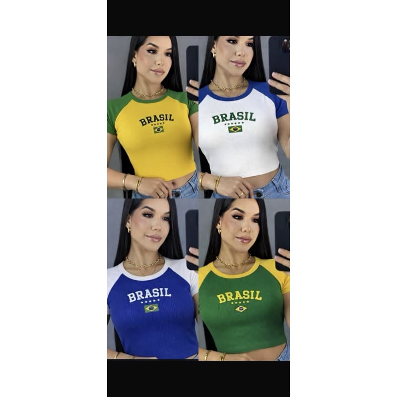 Cropped Brasil Canelado 🇧🇷✨