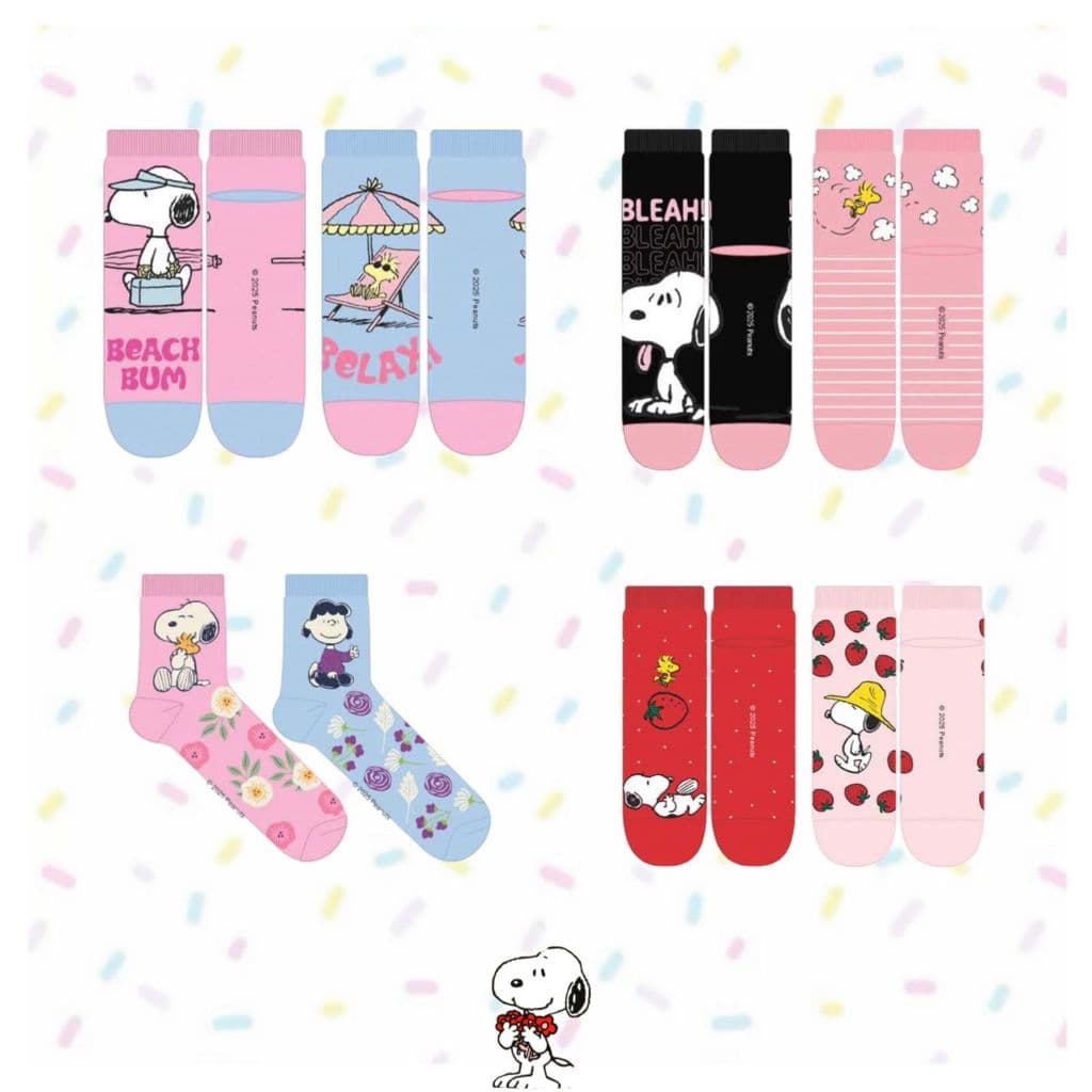 Kit 2 pares de Meia Adulto Feminina soquete Snoopy Hello Kitty Fru Fru - 34 a 39 Algodão Personagem