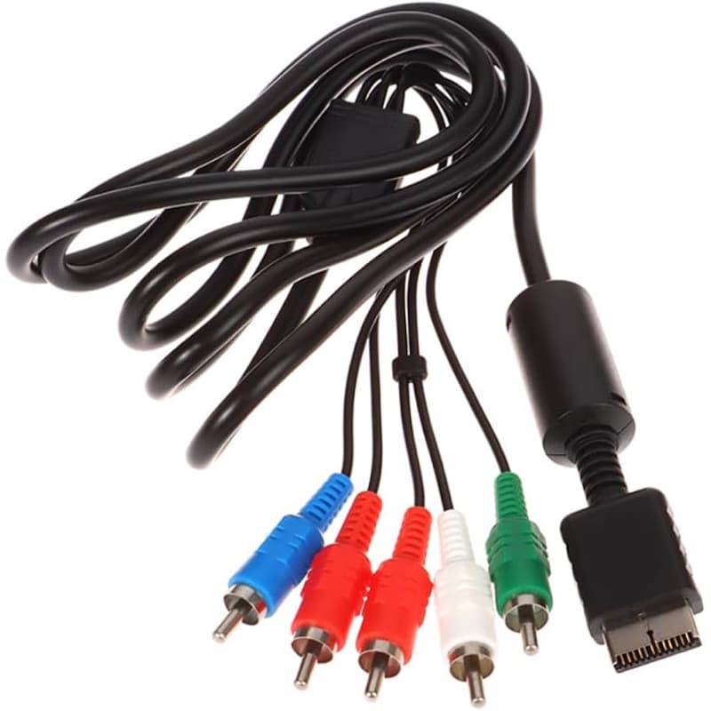 Cabo Vídeo Componente - Alta Definição, Compatível com PS2/PS3, 1,8 Metros