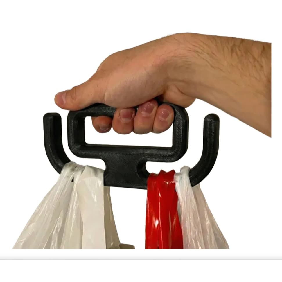 Suporte Alça gancho grande para Sacolas e Galões mercado – Facilita Transporte de Compras