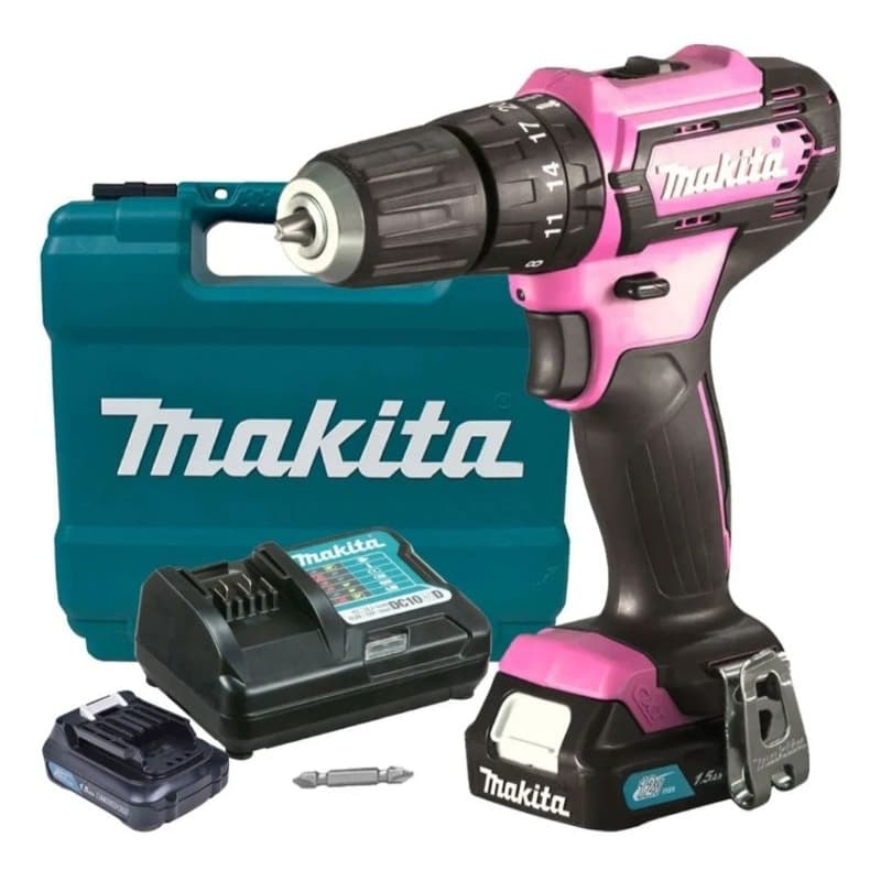 🌈🇮🇱PARAFUSADEIRA ROSA MAKITA COM MALETA E COM 2🔋🔋12V ✡🇧🇷