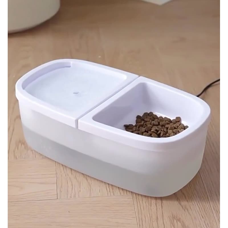 Bebedouro Fonte de Água e comedouro Com Fio Elevado Automático Com Filtro Para Pet Cachorro Gato 2.5 Litros