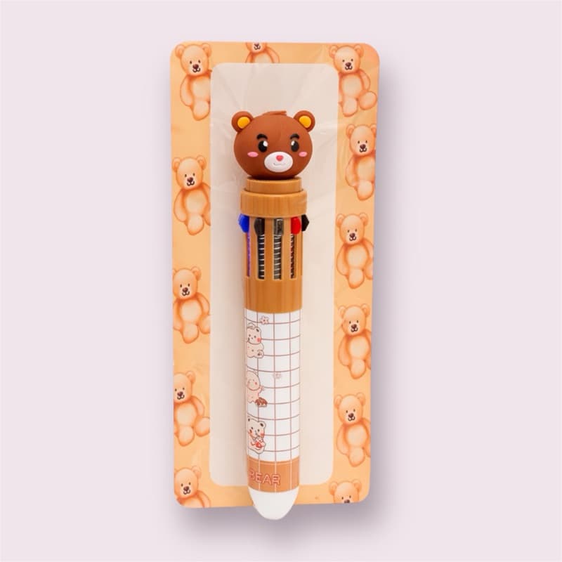 Caneta Urso 10 cores