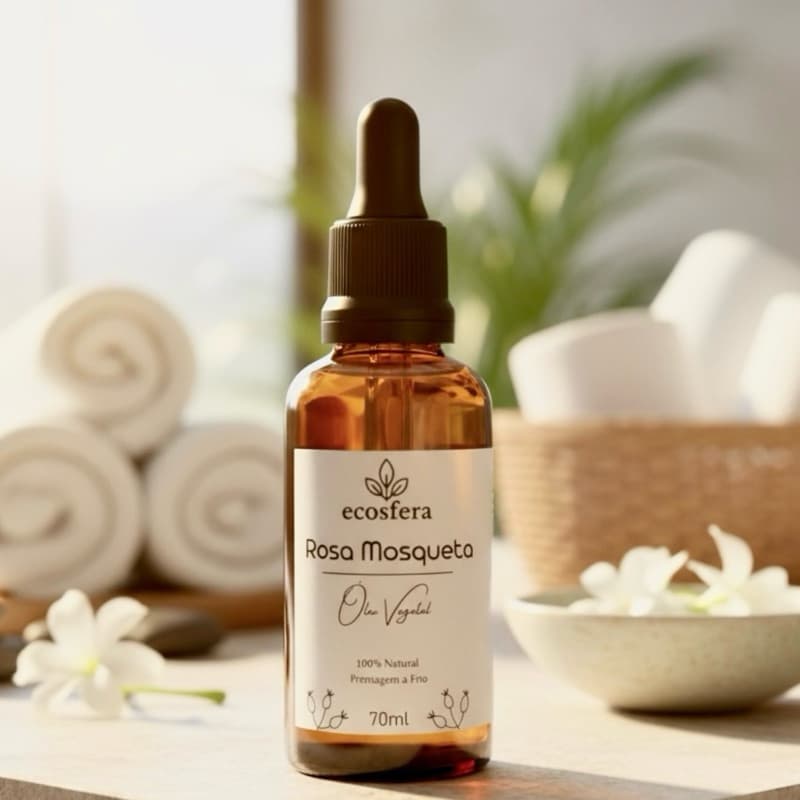 Óleo Vegetal Rosa Mosqueta 100% Puro e Natural 70ml- clareador de manchas/estrias/hidratante
