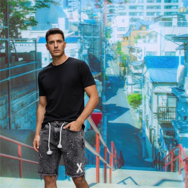 Bermuda Masculina Jeans Estilo Jogador Curta 100% Algodão Original para Conforto e Estilo
