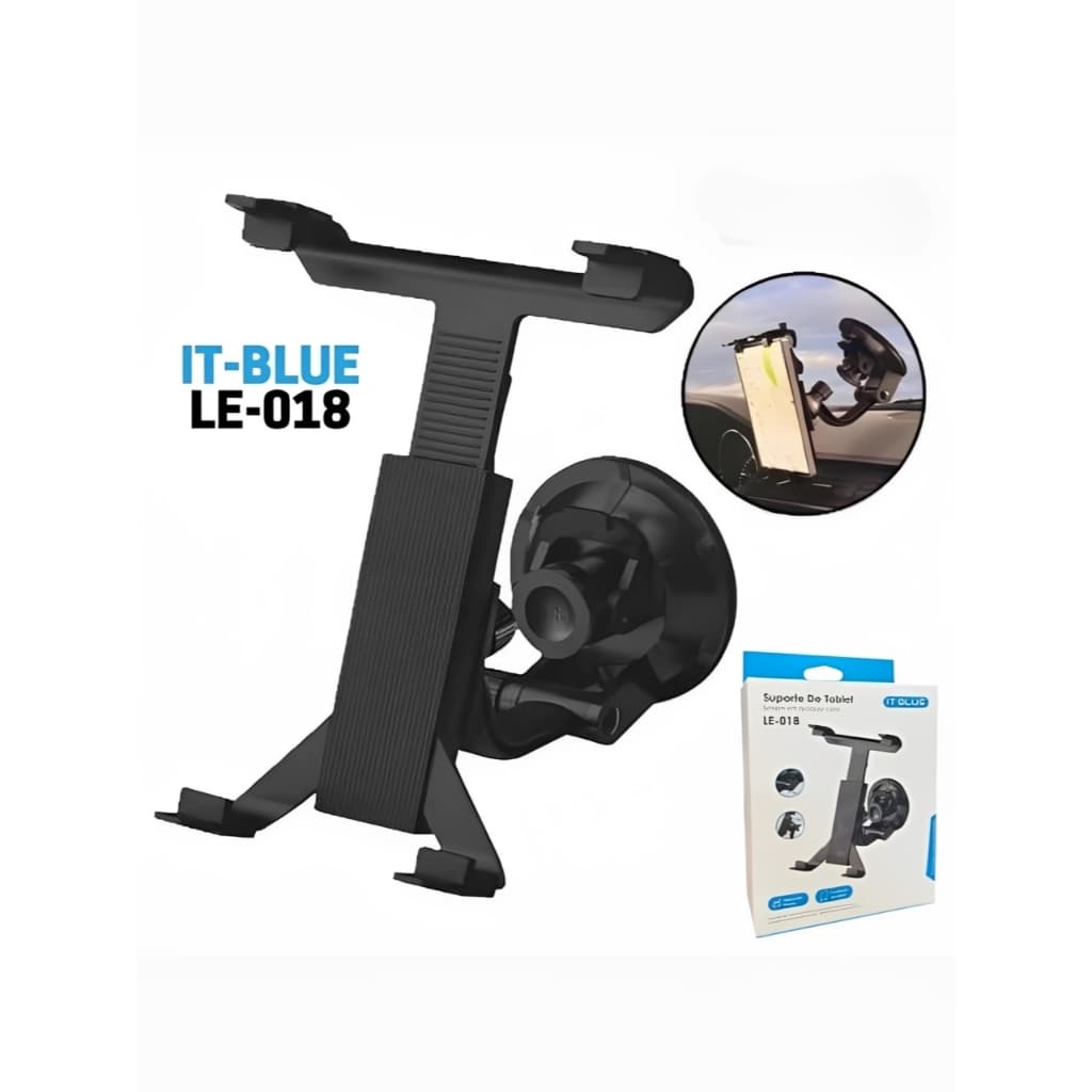Suporte Veicular Para Tablet 7 à 11 Polegadas Ventosa Ajustável 360º It-blue LE-018 Suporte Para Carro Praticidade