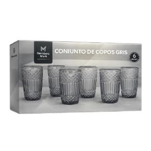 Conjunto de Copos Gris (Cinza) – 6 Peças | Member’s Mark