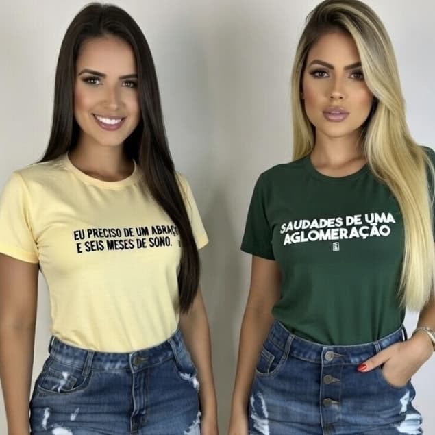 T-shirt Camiseta 100% Algodão Premium com Frases – Toque Macio e Alta Qualidade