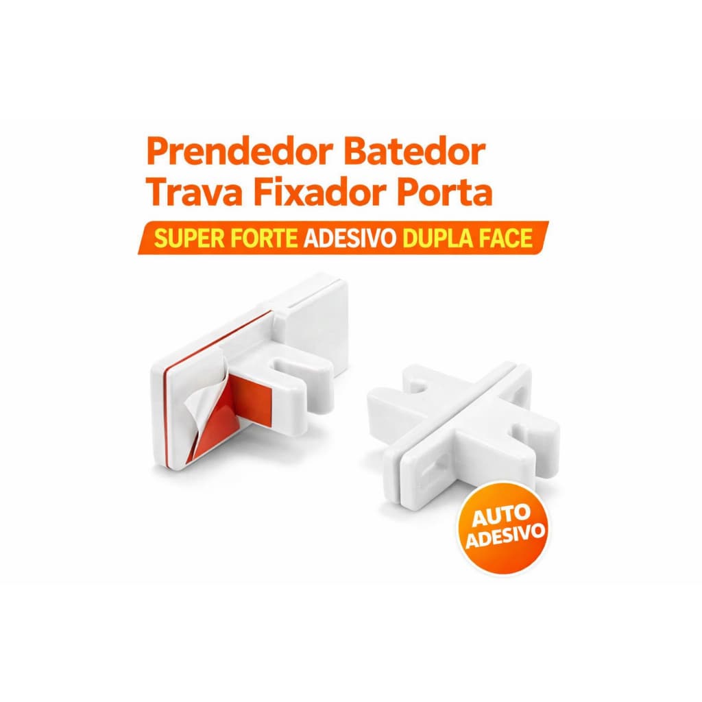 Prendedor Batedor Trava Fixador Porta Super Forte Adesivo Dupla Face