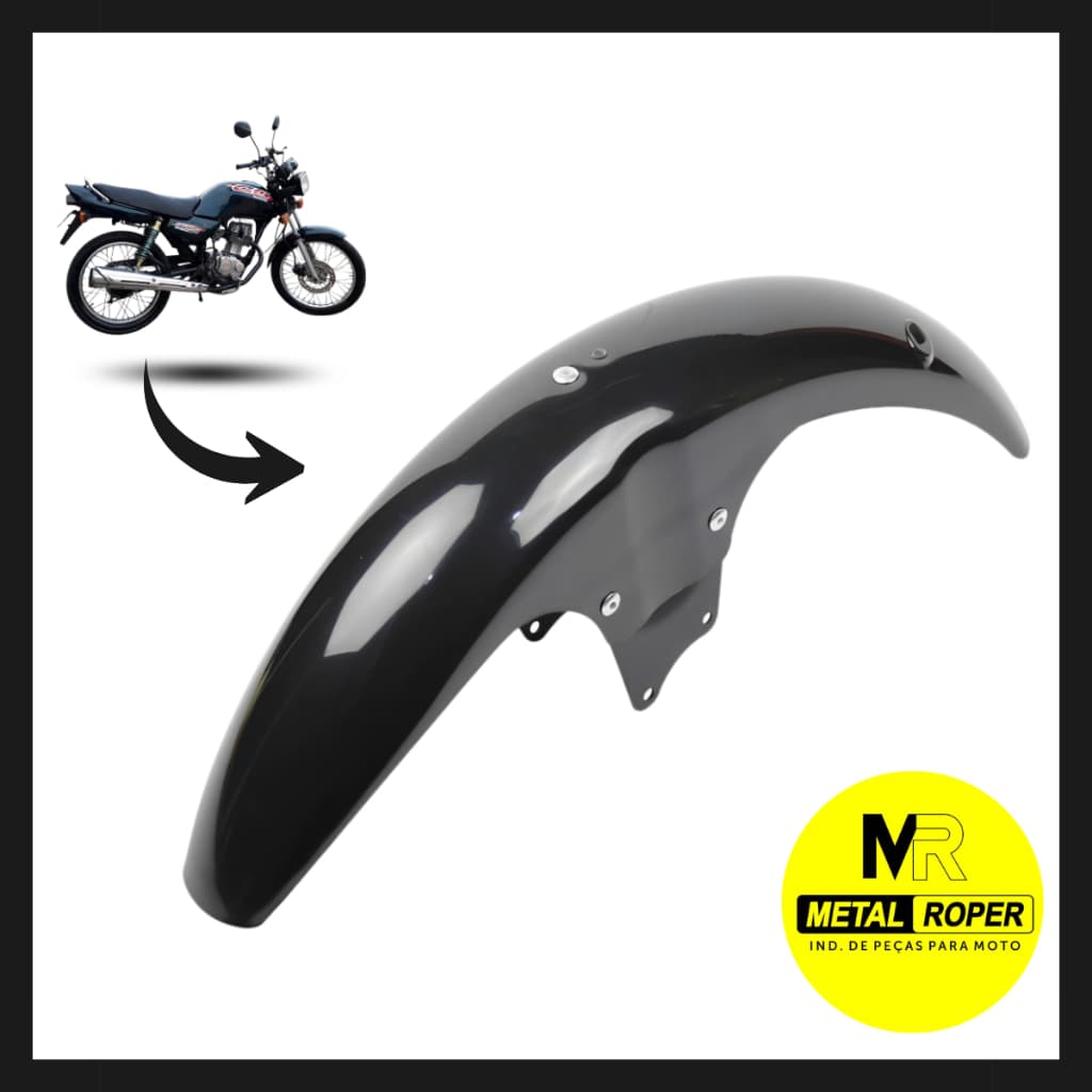 Paralama Dianteiro Honda CG Titan 125 1995 1996 1997 1998 1999 Preto Compativel Encaixe Original