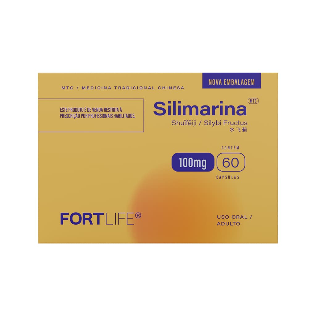 Silimarina 100mg (Hepatoprotetor e Antioxidante) 60 Cápsulas FORTLIFE
