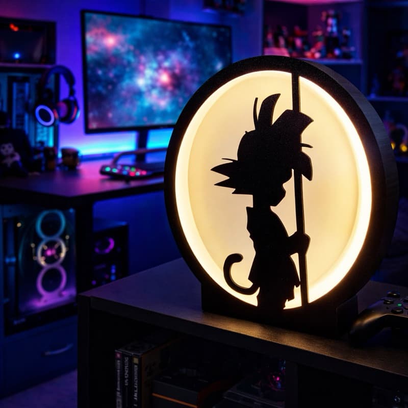 Luminária Goku Dragon Ball Z / Bivolt com fonte