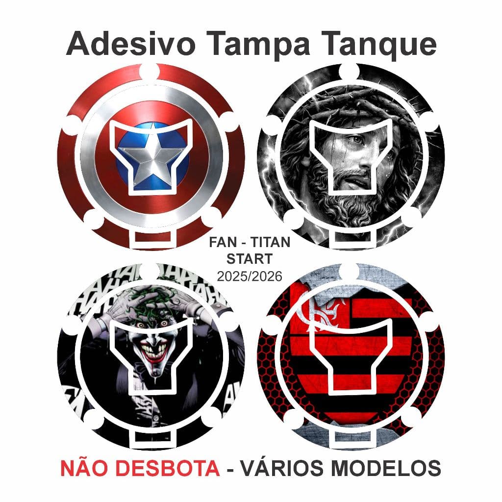 Adesivo Tampa Do Tanque Para Moto CG Titan Fan Start