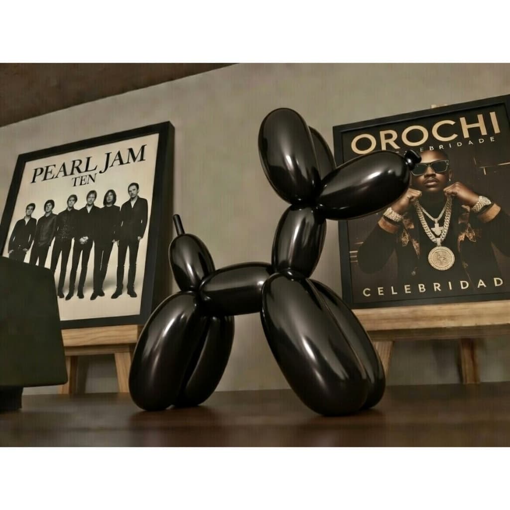 🎈 MINIATURA CACHORRO DE BALÃO • ESTATUETA DECORATIVA • 13CM • ART DESIGN • COLECIONÁVEL MODERNO