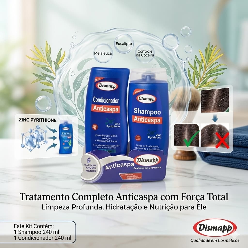 Kit Dismapp Anticaspa 240ml  Shampoo e Condicionador