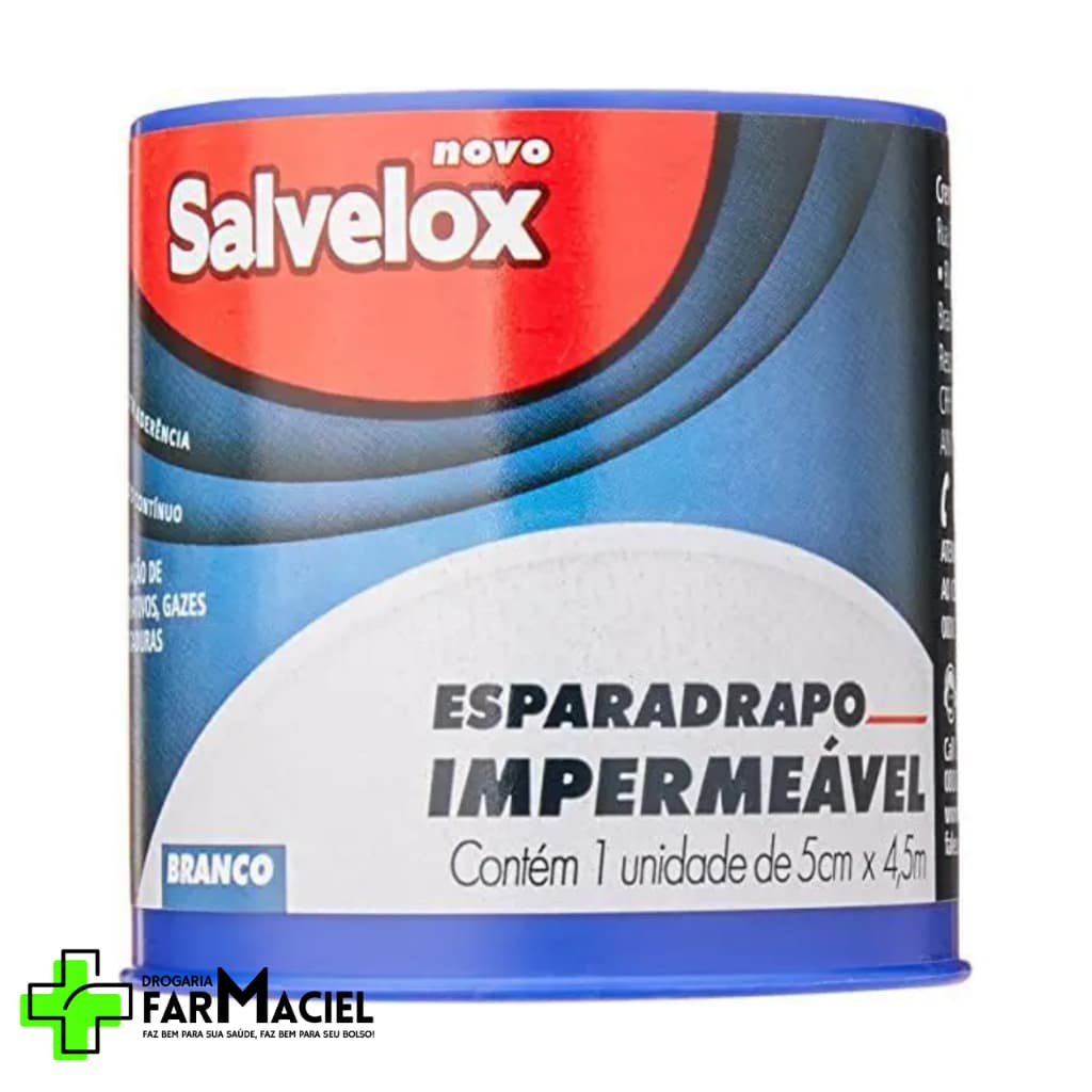 Esparadrapo Impermeável Salvelox 5 cm x 4,5 m