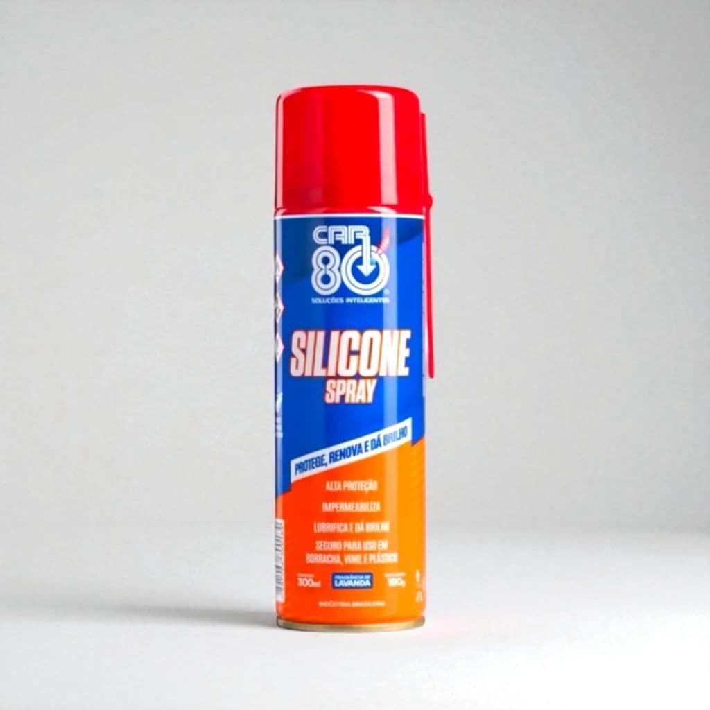 Silicone Spray Lubrificante Protege Renova e da Brilho Car80