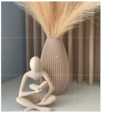 Kit Escultura Leitor + Vaso Decorativo - Ideal para Plantas Artificiais e Arranjos Decorativos- casa