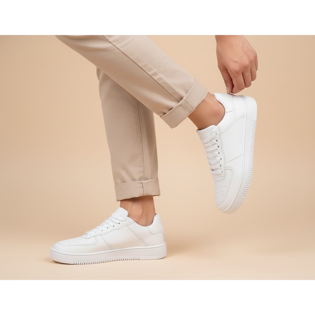 Tênis Adulto Unissex Casual Confortável Preto E Branco - Promoção Direto da Fábrica (Envio Imediato)