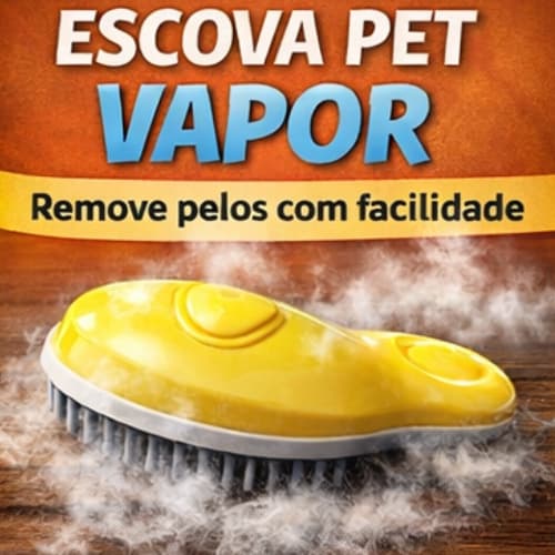Escova a Vapor PelageCare™ Removedora de Pelos para Cães e Gatos (Bivolt)