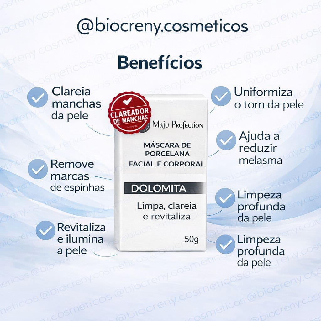 Creme Anti Rugas Dolomita Clareador de Manchas Rejuvenescedor Facial  Melasma Espinhas