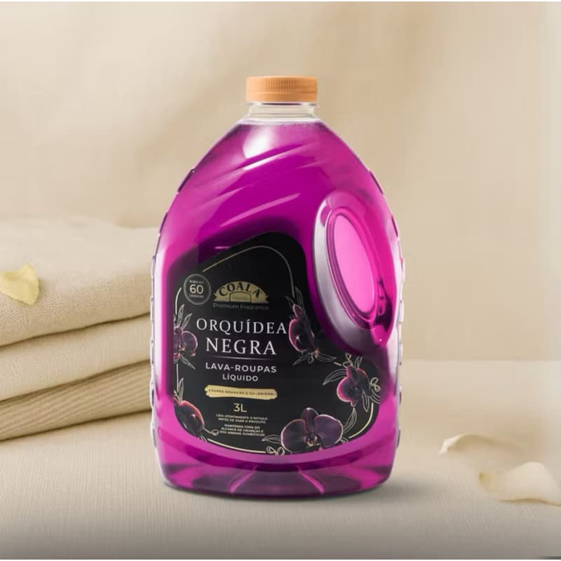 Sabao Lava-Roupas Líquido Coala Laundry - Orquídea Negra 3L