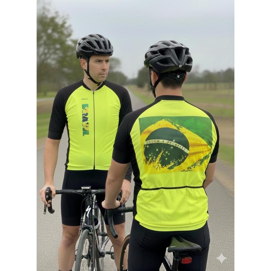 Camisa Camiseta Masculina Ciclismo Manga Curta Roupa Pedalar Bike Estampa MTB Be Fast Zíper Parcial