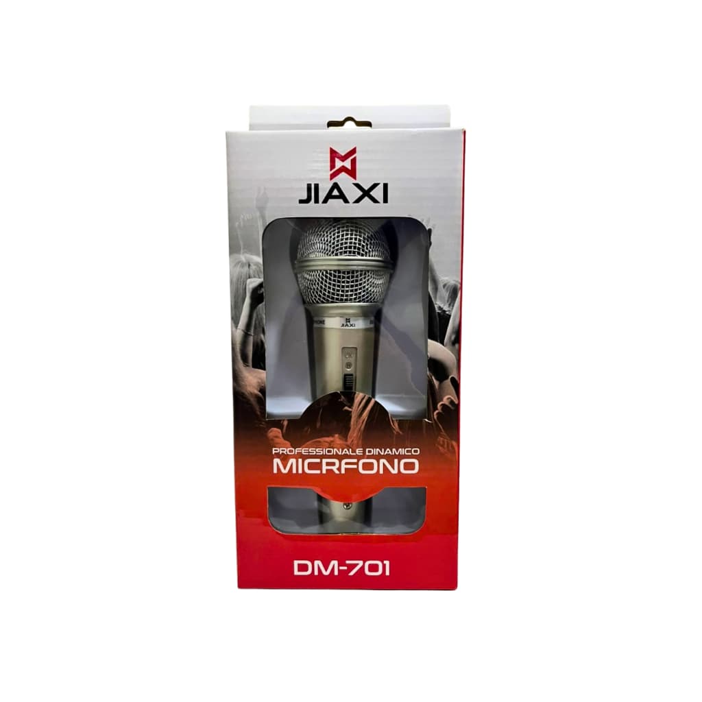 Microfone Dinâmico 701 Com Fio Cabo P10 Profissional Com Nf PrateadoMicrofone Dinâmico 701 Com Fio Cabo P10 Profissional