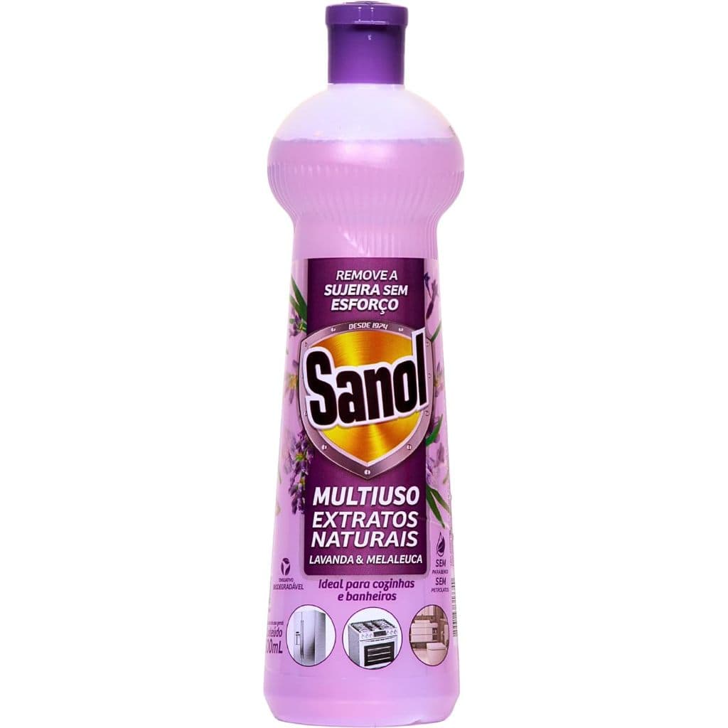 Multiuso Sanol Extratos Naturais Lavanda e Melaleuca 500ml | Limpeza Profunda e Perfume Duradouro