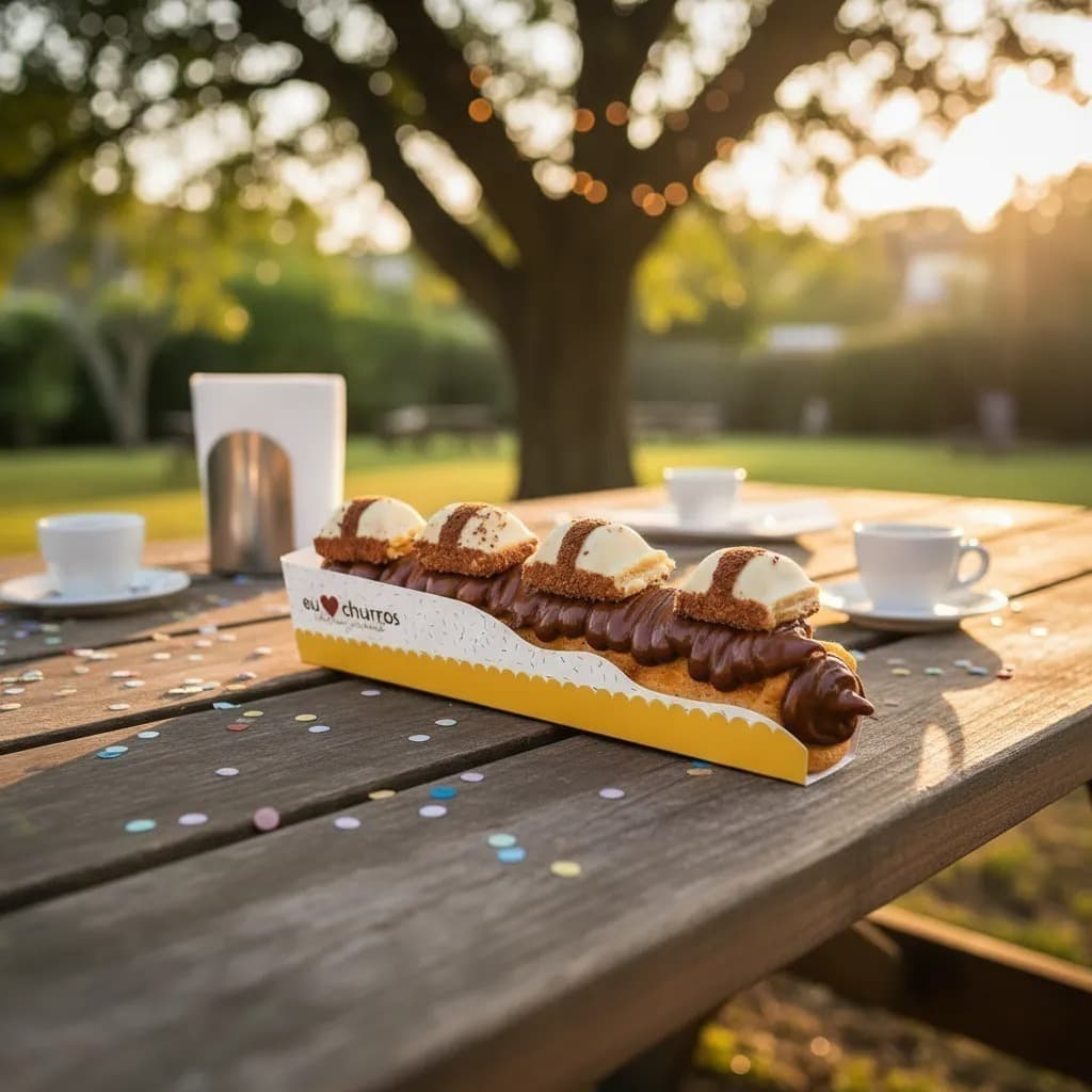 Caixinha Suporte para Churros – Embalagem para Churros Gourmet Padrão Várias Cores 500un