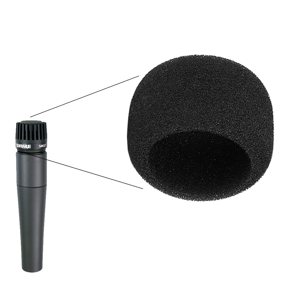 Capinha Espuma pop-filter para microfone Shure SM57 SM57-LC – cor preta