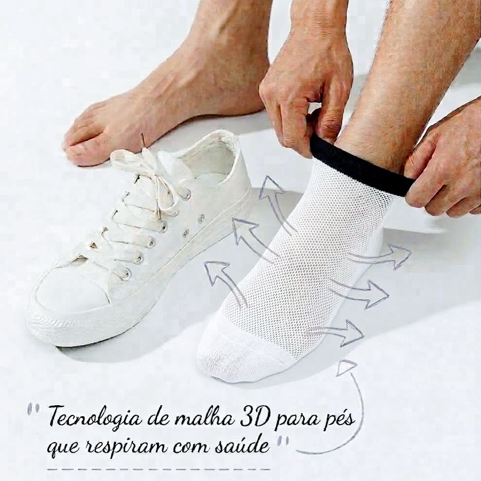 PACOTE COM 12 PARES DE MEIAS BICOLOR MASCULINA DO 40 AO 46 RESPIRAVÉIS