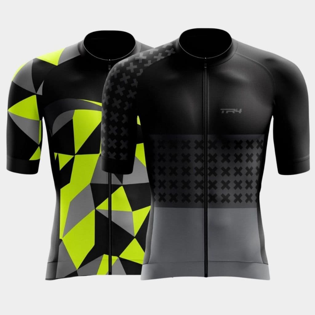 Kit 2 Camisas Camisetas Masculina Ciclismo Premium Ziper Total Proteção UV Bike Pedal Mtb