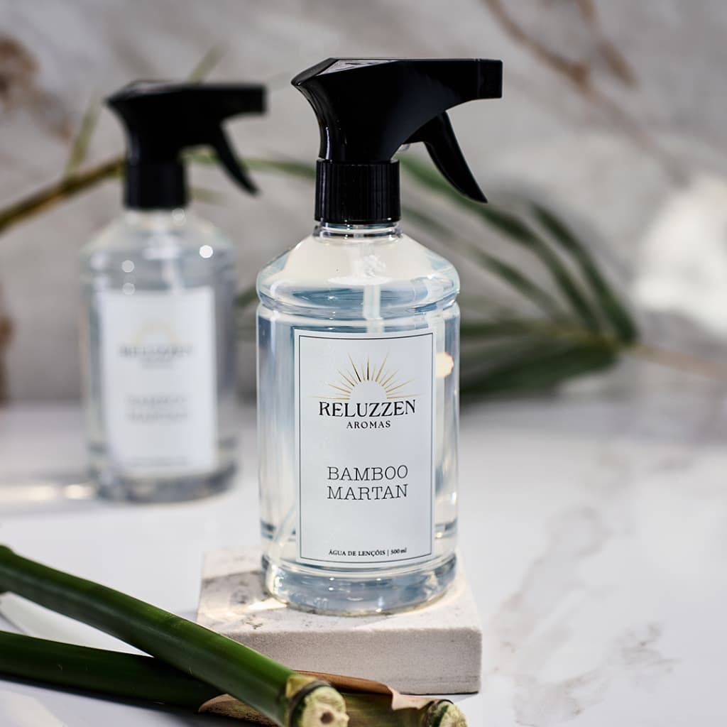 Água de Lençóis Bamboo Martan 500ml Perfume para Tecidos Aromatizador Essência Premium