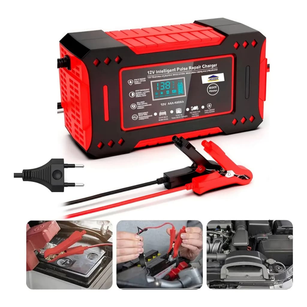 Carregador Bateria 12v Até 300 Amperes Carro Moto Caminhão Range Plane carregador bicicleta elétrica