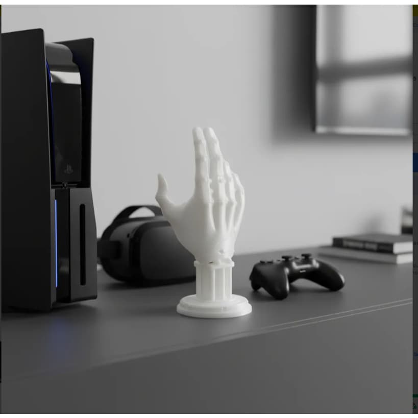 Suporte Porta Controle Mão Robo Ps4, Ps5 E Xbox Series S/x Branco