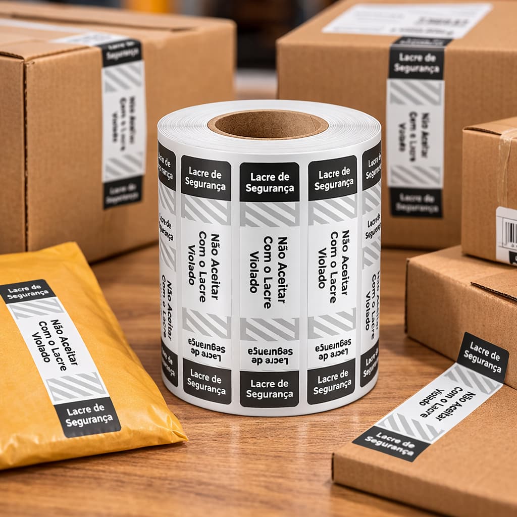 Etiqueta Lacre Delivery Não Aceite Com o Lacre Violado - Ifood - 99 - Keeta - Tamanho 95x15mm - Comprida