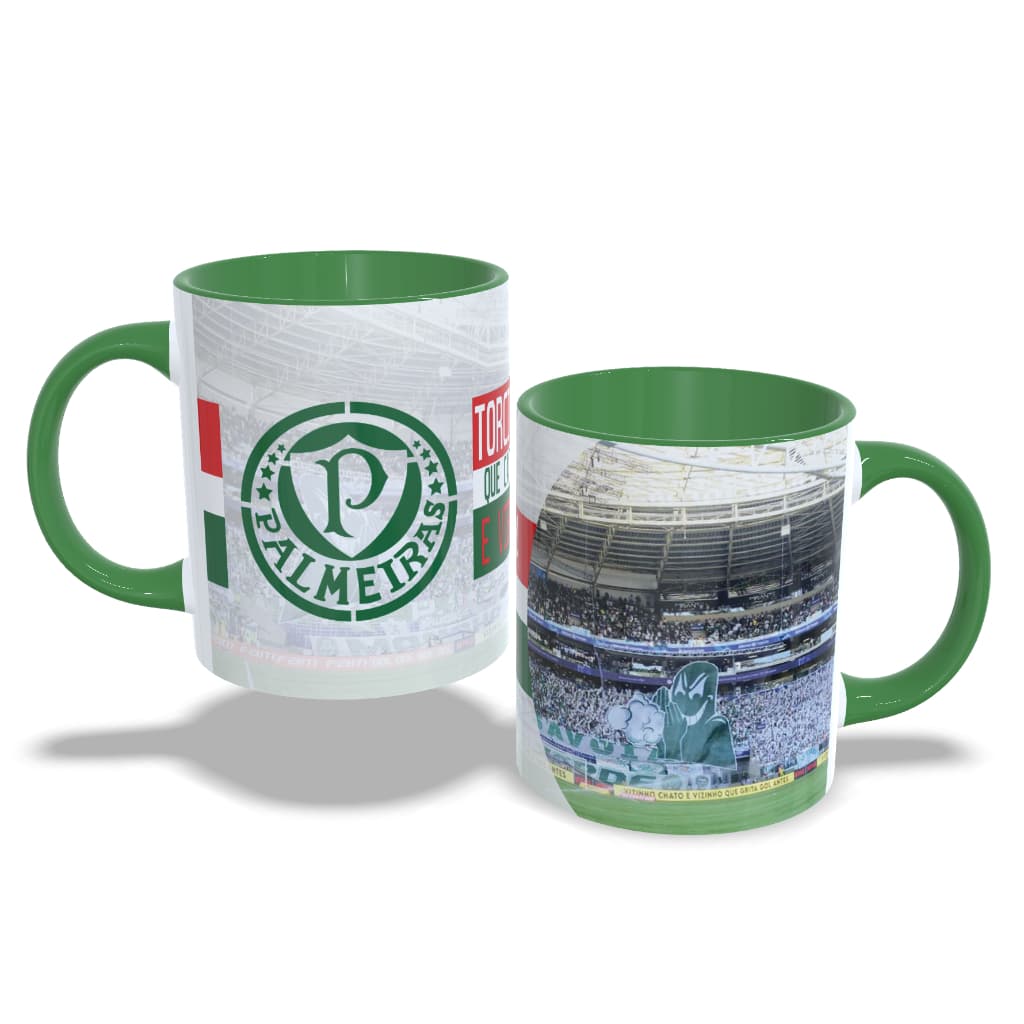 Caneca Palmeiras 325ml – Presente para Torcedor Verdão | Porcelana  | Frases da Torcida