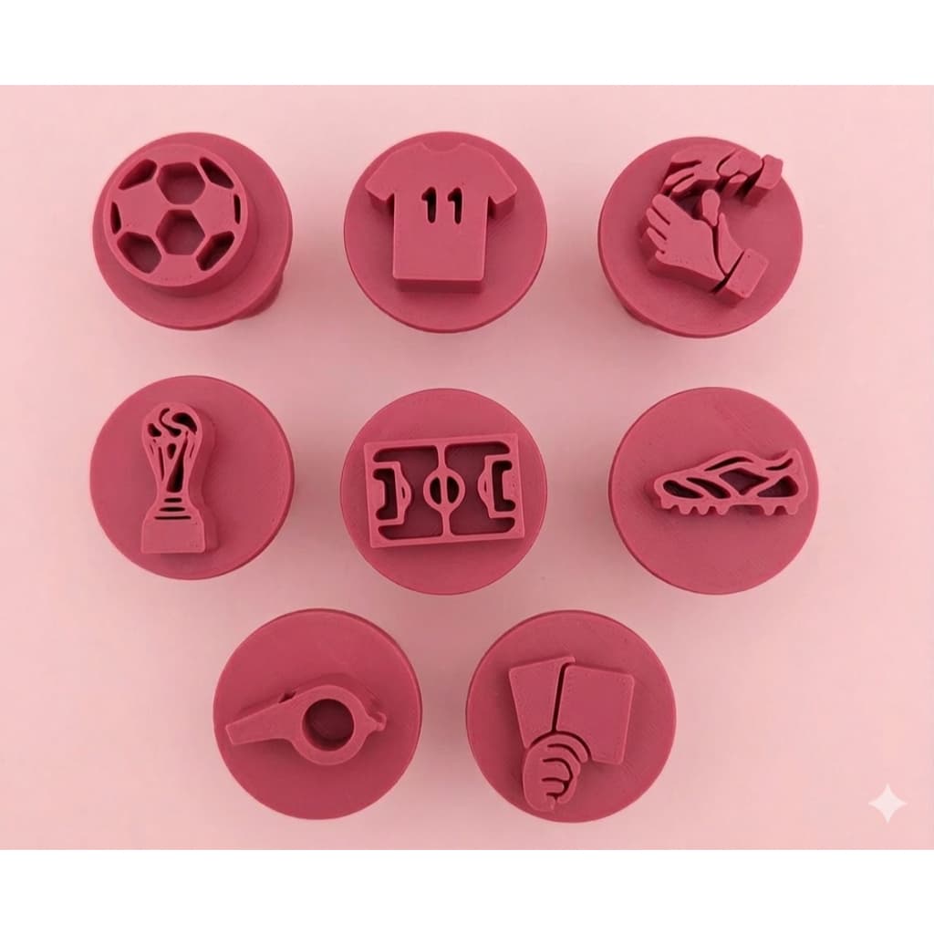 Kit 8 Carimbo Marcador Brigadeiro Futebol Copa do Mundo