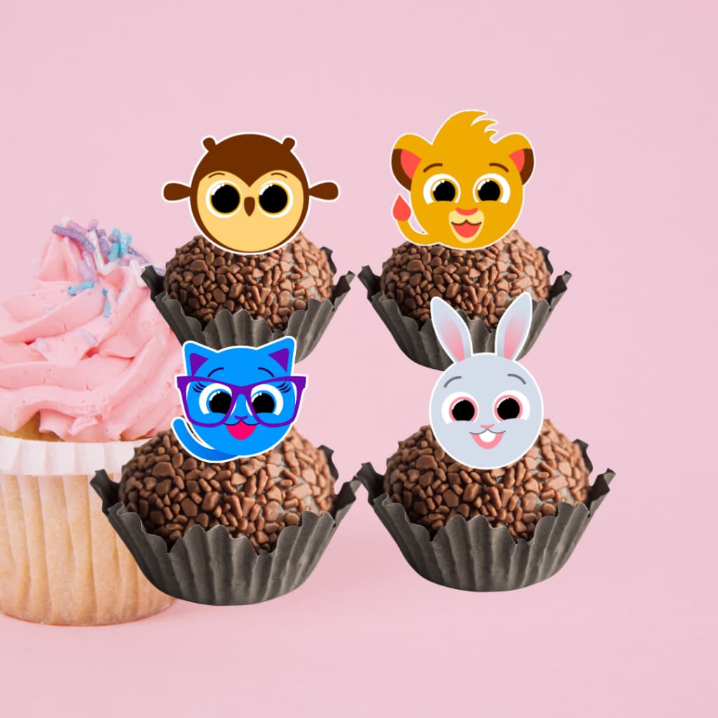 Tag para Docinho Bolofofos– Topper Brigadeiro Festa Infantil