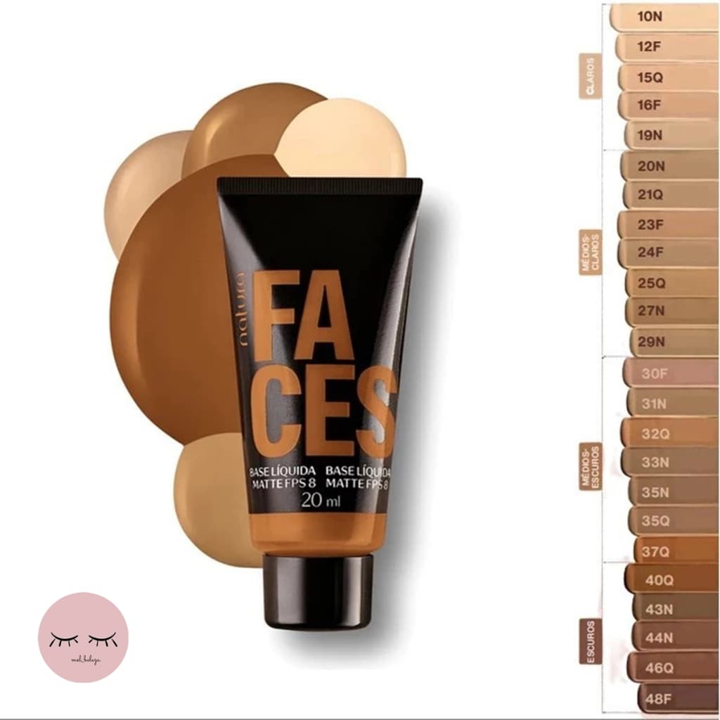 Base Líquida Checkmatte Faces Natura 20ml