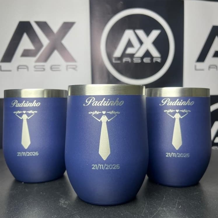 KIT 12 copo cuia 360ml térmico personalizado a laser