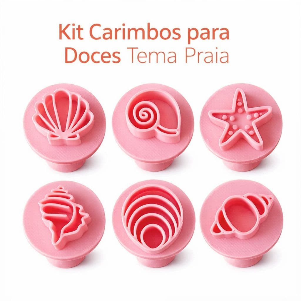 Kit Carimbo Brigadeiro 6 Peças | Faça Doces Profissionais Fácil | Vários temos