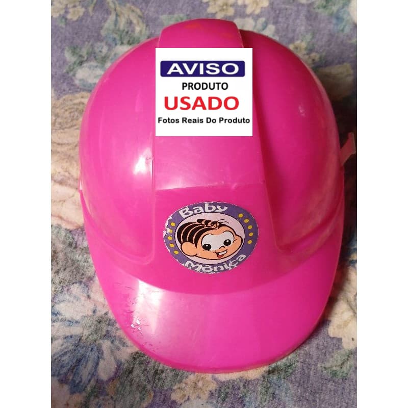Capacete Mônica infantil - Usado.